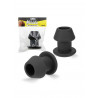 Rude Rider Hollow Anal Plug Medium Black (T9224)